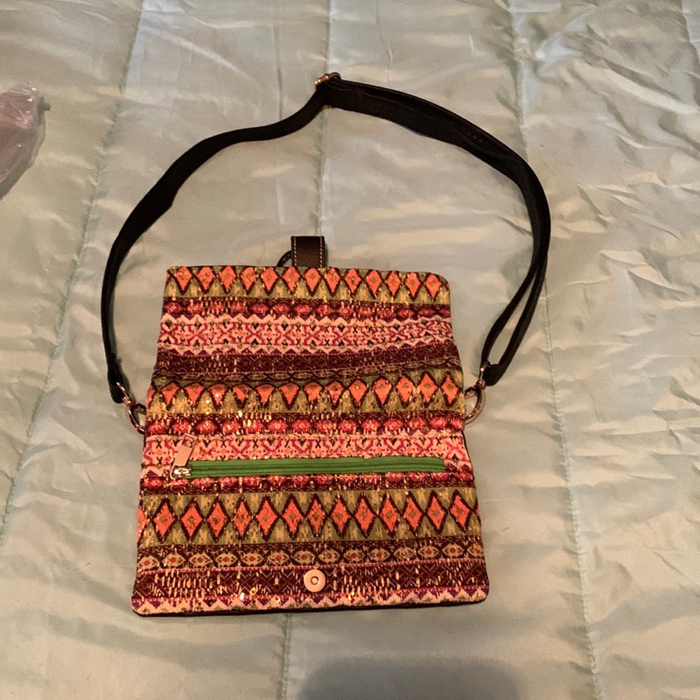 Stitch and sequin crossbody
